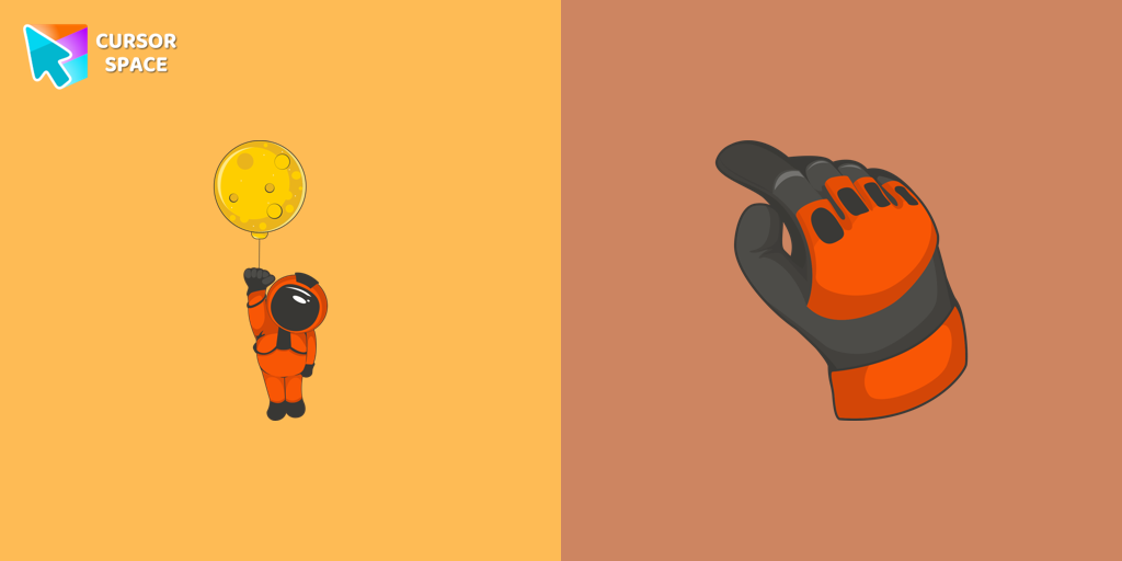 Custom Cursor Brave Astronaut Theme